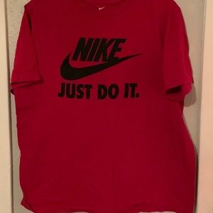 Red Nike He tee.